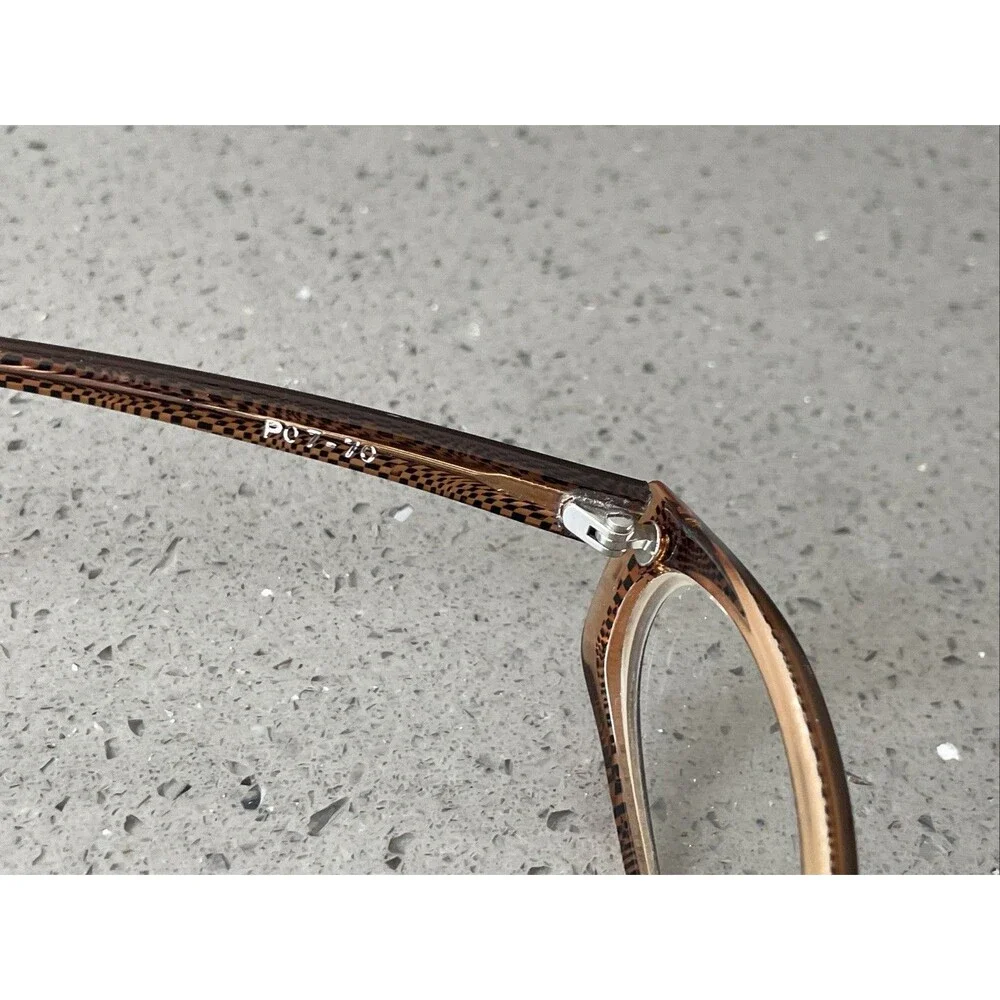 Maryam Zaim Eyeglasses Frames ONLY P07-70 Full Rim Brown Cat Eye